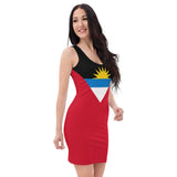 Antigua & Barbuda Flag Bodycon Dress - Conscious Apparel Store