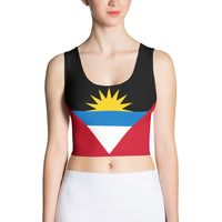 Antigua & Barbuda Flag Crop Top - Conscious Apparel Store
