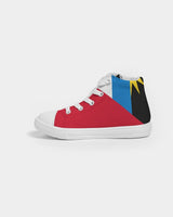 Antigua & Barbuda Flag Kids Hightop Canvas Sneakers - Conscious Apparel Store
