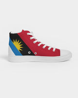 Antigua & Barbuda Flag Men's Hightop Canvas Sneakers - Conscious Apparel Store