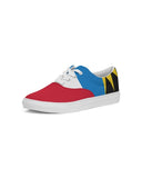 Antigua & Barbuda Flag Men's Lace Up Canvas Shoe - Conscious Apparel Store