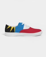 Antigua & Barbuda Flag Men's Lace Up Canvas Shoe - Conscious Apparel Store