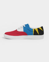 Antigua & Barbuda Flag Men's Lace Up Canvas Shoe - Conscious Apparel Store