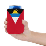Antigua & Barbuda Flag Neoprene Can Cooler 4" x 2.7" dia. - Conscious Apparel Store