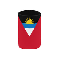 Antigua & Barbuda Flag Neoprene Can Cooler 4" x 2.7" dia. - Conscious Apparel Store