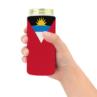 Antigua & Barbuda Flag Neoprene Can Cooler 5" x 2.3" dia. - Conscious Apparel Store