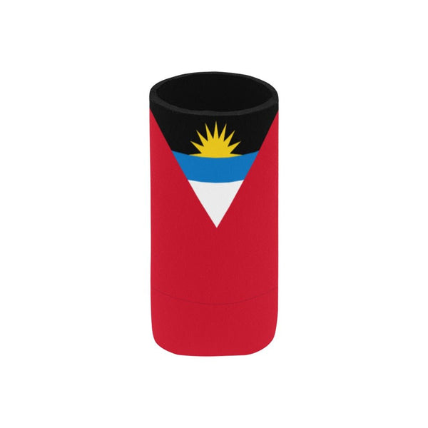 Antigua & Barbuda Flag Neoprene Can Cooler 5" x 2.3" dia. - Conscious Apparel Store