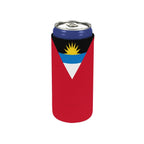 Antigua & Barbuda Flag Neoprene Can Cooler 5" x 2.3" dia. - Conscious Apparel Store