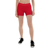 Antigua & Barbuda Flag Red Leggings Shorts - Conscious Apparel Store