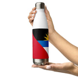 Antigua & Barbuda Flag Stainless Steel Water Bottle - Conscious Apparel Store