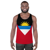 Antigua & Barbuda Flag Unisex Tank Top - Conscious Apparel Store