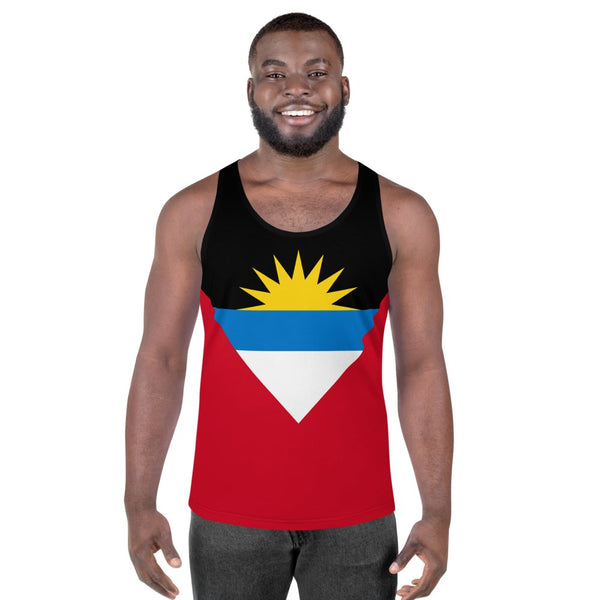 Antigua & Barbuda Flag Unisex Tank Top - Conscious Apparel Store