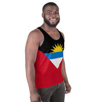 Antigua & Barbuda Flag Unisex Tank Top - Conscious Apparel Store