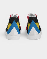 Antigua & Barbuda Flag Women's Hightop Canvas Sneakers - Conscious Apparel Store