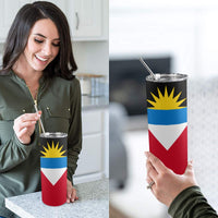 Antigua Flag 20oz Tall Skinny Tumbler with Lid and Straw - Conscious Apparel Store