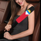 Antigua Flag Car Seat Belt Cover 7''x12.6'' (Pack of 2) - Conscious Apparel Store