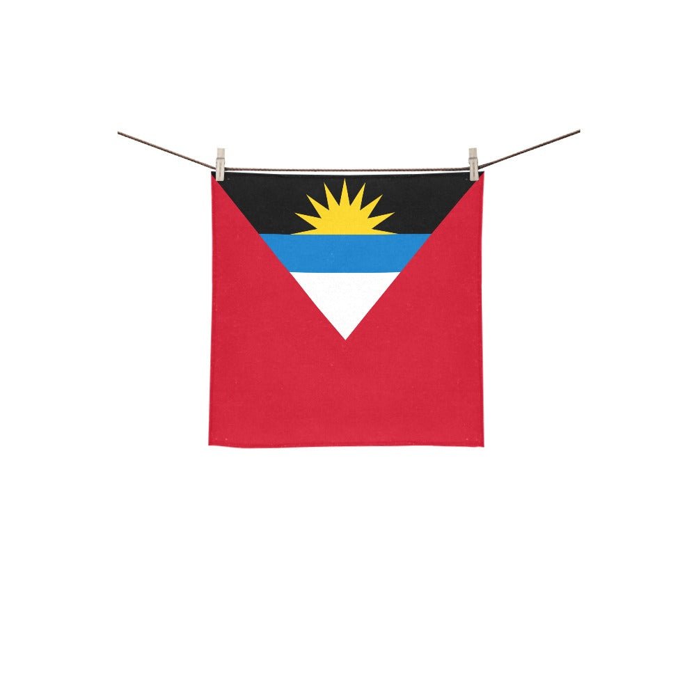 Antigua Flag Square Towel 13“x13” - Conscious Apparel Store