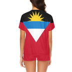 Antigua Flag Women's Short Pajama Set - Conscious Apparel Store