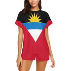 Antigua Flag Women's Short Pajama Set - Conscious Apparel Store