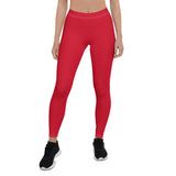 Antigua Red Leggings - Conscious Apparel Store