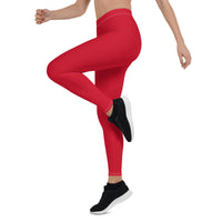 Antigua Red Leggings - Conscious Apparel Store