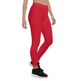 Antigua Red Leggings - Conscious Apparel Store