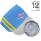 Aruba Flag 12oz Wine Tumbler - Conscious Apparel Store