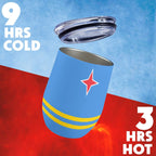 Aruba Flag 12oz Wine Tumbler - Conscious Apparel Store