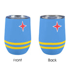 Aruba Flag 12oz Wine Tumbler - Conscious Apparel Store