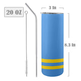 Aruba Flag 20oz Tall Skinny Tumbler with Lid and Straw - Conscious Apparel Store