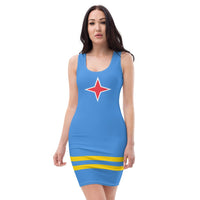 Aruba Flag Bodycon Dress - Conscious Apparel Store