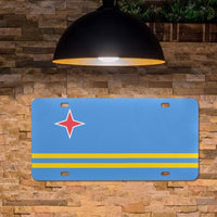 Aruba Flag Custom License Plate - Conscious Apparel Store
