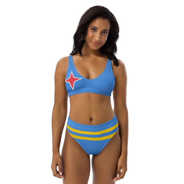 Aruba Flag high-waisted bikini - Conscious Apparel Store