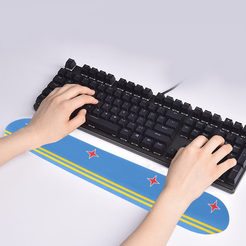 Aruba Flag Keyboard Wrist Rest Pad - Conscious Apparel Store