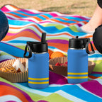 Aruba Flag Kids Water Bottle with Straw Lid (12 oz) - Conscious Apparel Store