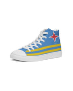 Aruba Flag Men's Hightop Canvas Shoe - Conscious Apparel Store