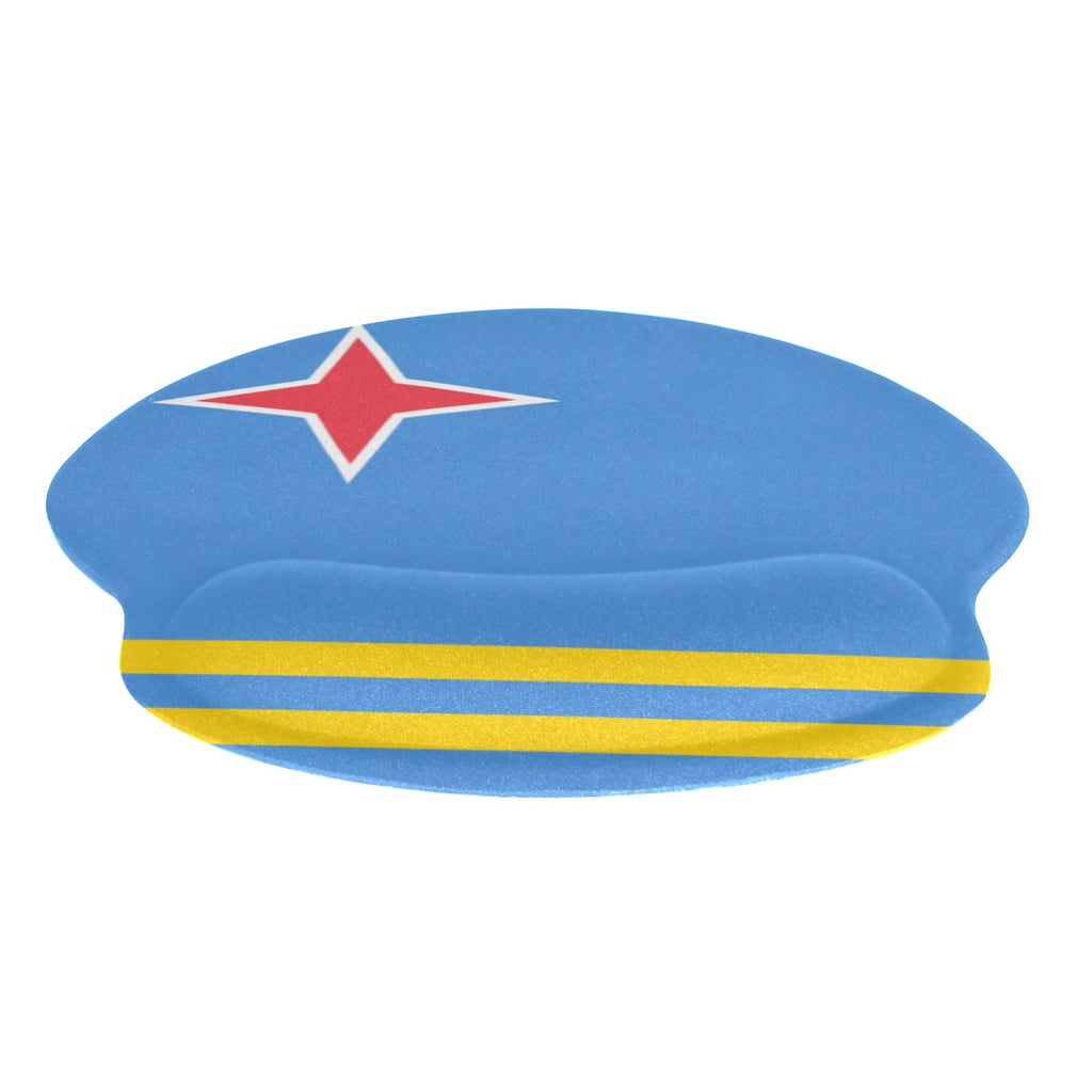 Aruba Flag Mouse Pad with Wrist Rest Support - Conscious Apparel Store