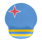 Aruba Flag Mouse Pad with Wrist Rest Support - Conscious Apparel Store