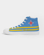 Aruba Flag Women's Hightop Canvas Shoe - Conscious Apparel Store