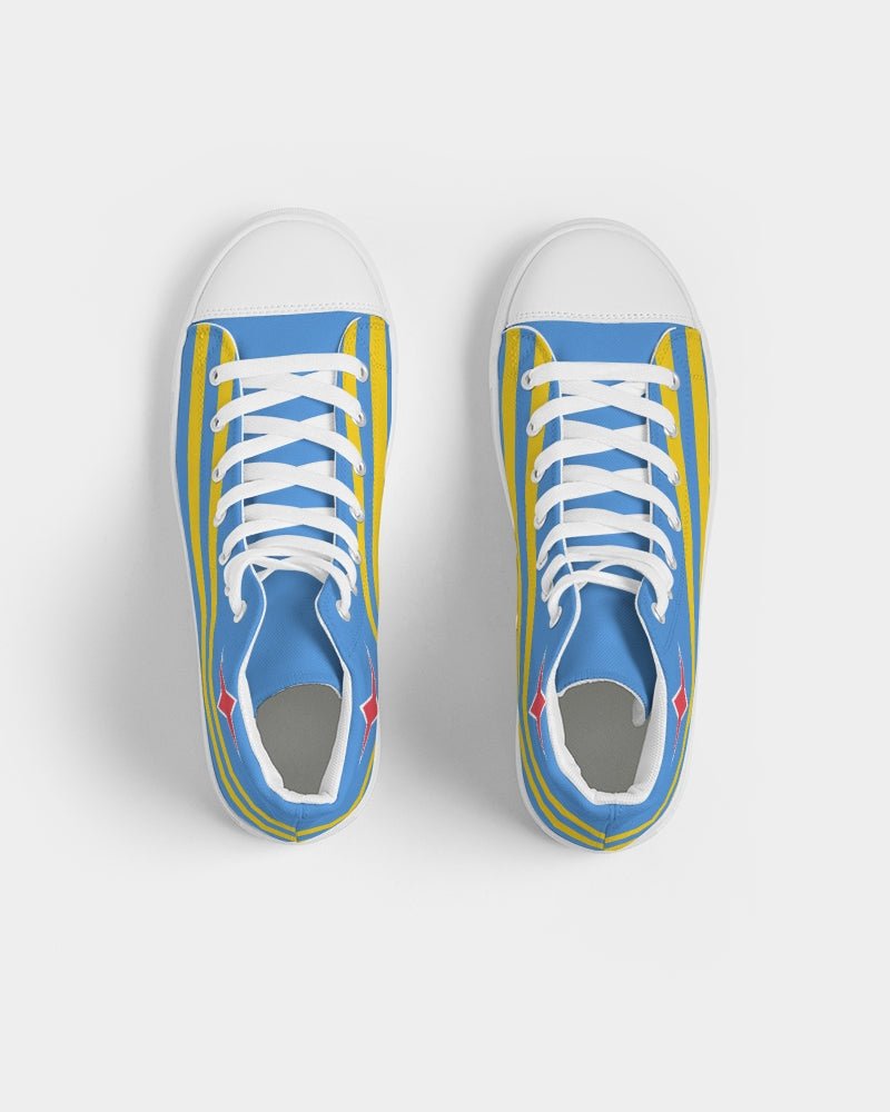 Aruba Flag Women's Hightop Canvas Shoe - Conscious Apparel Store