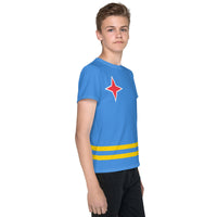 Aruba Flag Youth crew neck t-shirt - Conscious Apparel Store