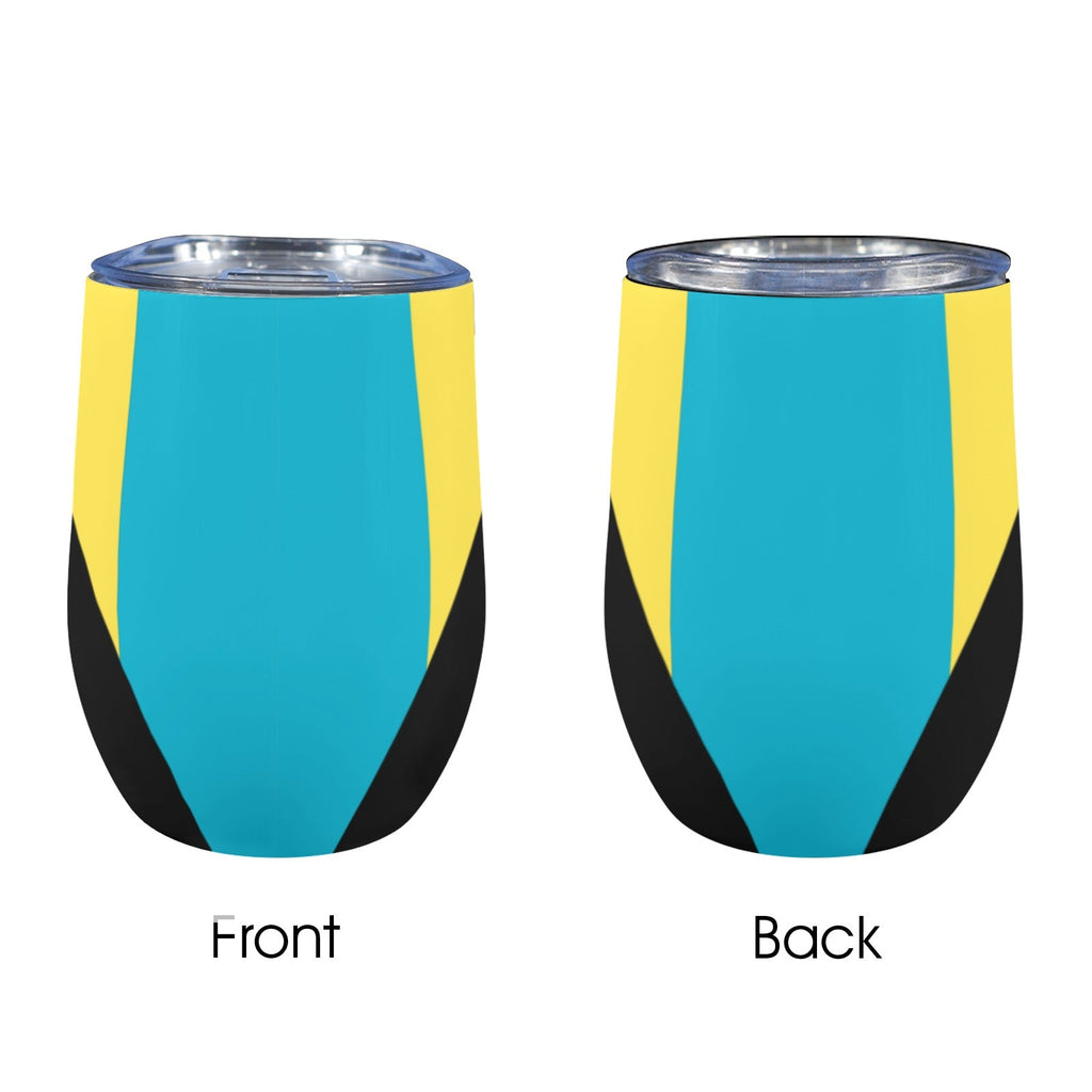 Bahamas Flag 12oz Wine Tumbler - Conscious Apparel Store