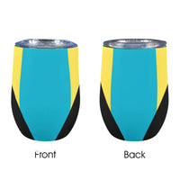 Bahamas Flag 12oz Wine Tumbler - Conscious Apparel Store