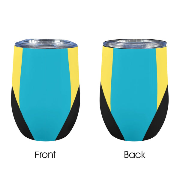 Bahamas Flag 12oz Wine Tumbler - Conscious Apparel Store