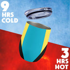 Bahamas Flag 12oz Wine Tumbler - Conscious Apparel Store