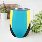 Bahamas Flag 12oz Wine Tumbler - Conscious Apparel Store