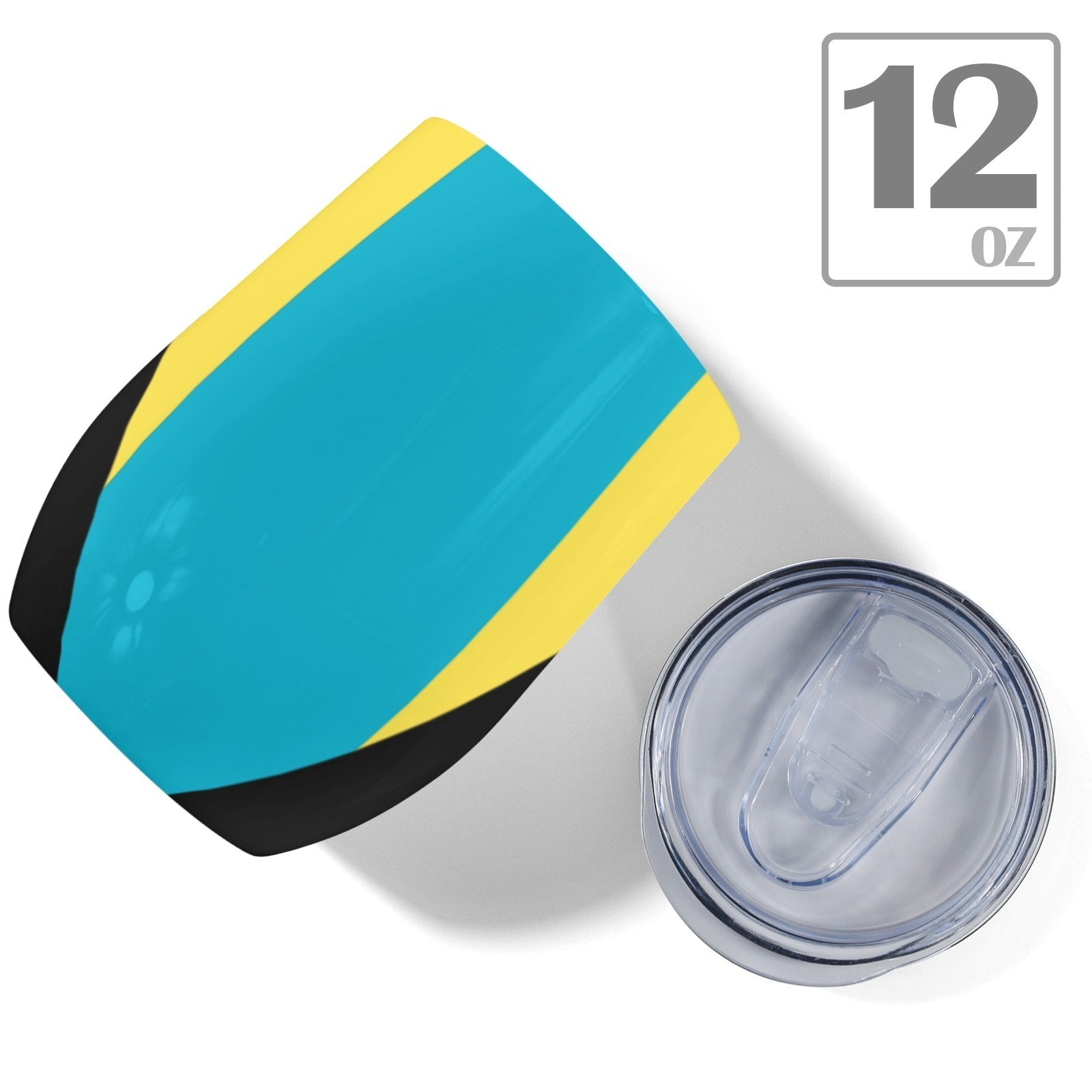 Bahamas Flag 12oz Wine Tumbler - Conscious Apparel Store