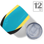 Bahamas Flag 12oz Wine Tumbler - Conscious Apparel Store