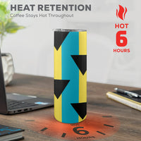 Bahamas Flag 20oz Tall Skinny Tumbler with Lid and Straw - Conscious Apparel Store