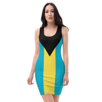 Bahamas Flag Bodycon Dress - Conscious Apparel Store
